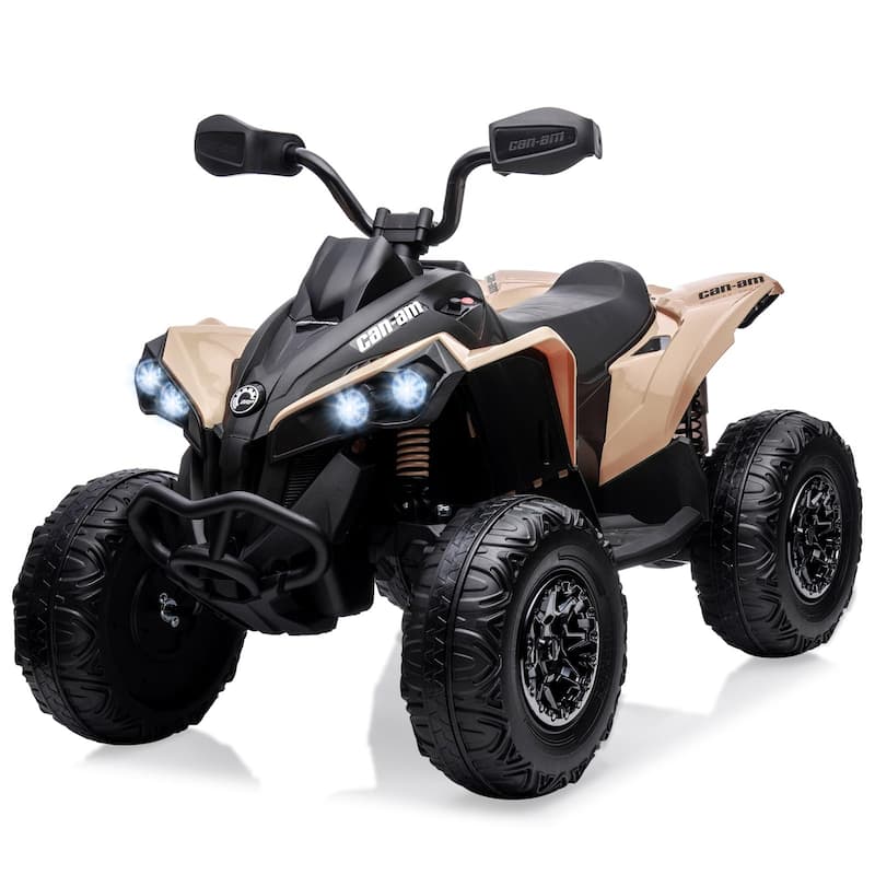 12V Kids Ride On Electric ATV - Khaki