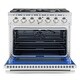 preview thumbnail 6 of 9, Cosmo Commercial-Style 36 In. 4.5 Cu. Ft. Gas Range with 6 Italian Burners and Heavy Duty Cast Iron Grates In Stainless Steel