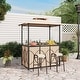 preview thumbnail 3 of 18, Costway 3 PCS Patio Bar Set with Tempered Glass Bar Table Metal - See Details