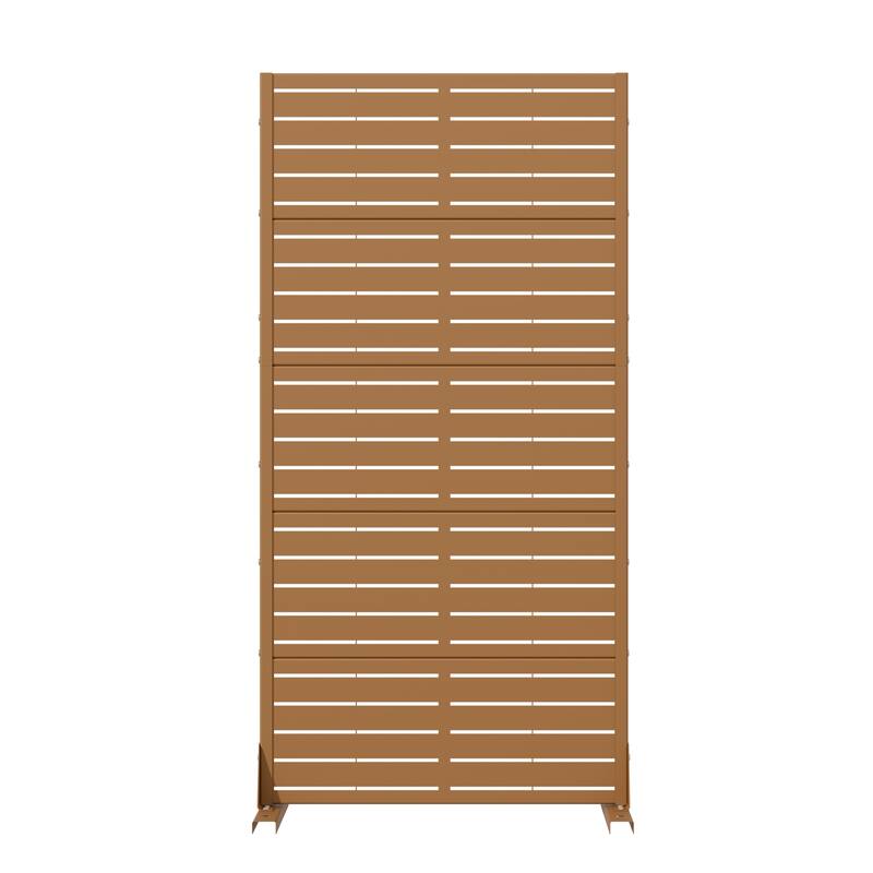 72in Dovelina Outdoor Freestanding Metal Privacy Screen Decorative Garden Fence