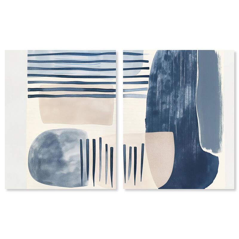 Fluid Inertia II Canvas Set of 2 by Art Remedy, Gallery Wrapped - 24" x 30"