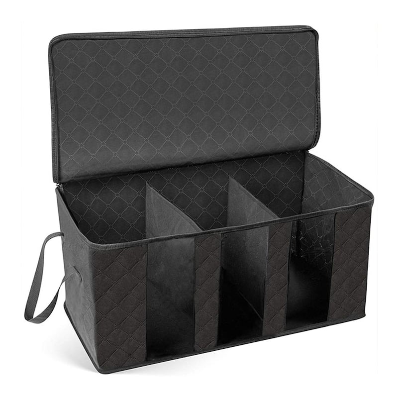 Enova Home Dark Grey Non Woven Fabric Foldable Storage Underbed Clothes Cover Bag