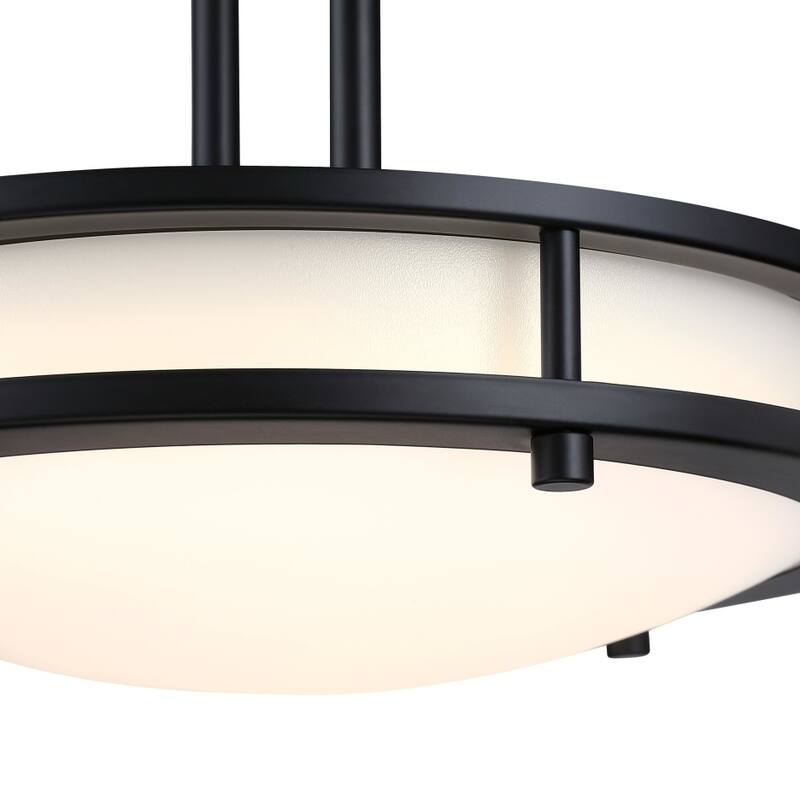 Westinghouse Lighting Lauderdale 12 Inch 15 Watt LED Indoor Semi Flush Mount Ceiling Fixture with Color Temperature Selection