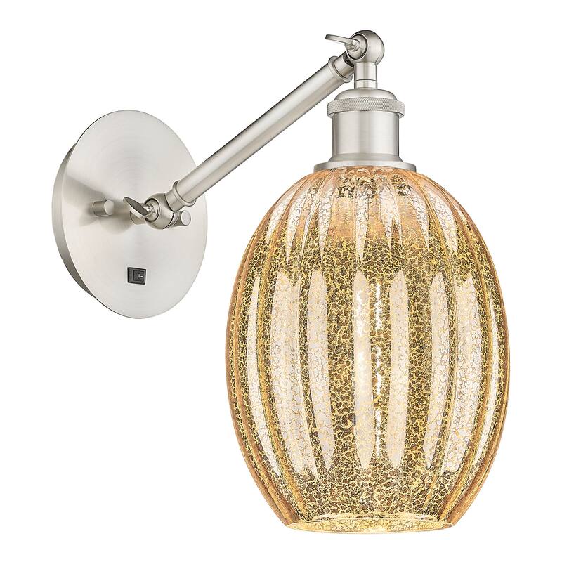 Innovations Lighting 317-1W-11-7 Preston Sconce Preston 11" Tall Wall - Brushed Satin Nickel / Mercury