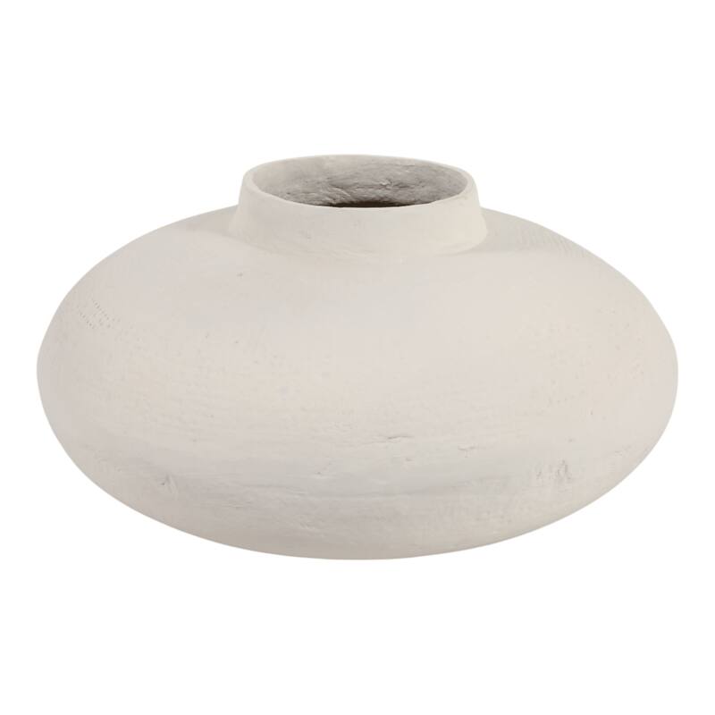 Pottery Decorative Vases Handcrafted Organic (Set of 2) - 8" Ivory
