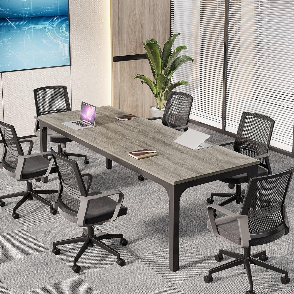 78.74" Large Rectangle Conference Table, Office Meeting/Seminar/Business Table Desk for Office Boardroom & Meeting Room