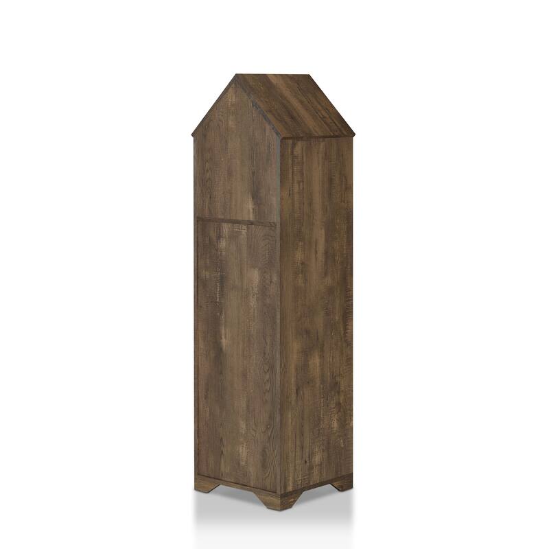 Valko Rustic Oak 1-drawer 5-bottle Wine Rack by Furniture of America
