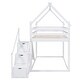 preview thumbnail 9 of 20, Twin over Twin House Loft Bed with Slide & Staircase - Sturdy Pine Wood, Under-Bed Play Space, and Storage Options