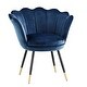 preview thumbnail 11 of 35, Angela Black and Gold Metal Leg Velvet Seashell Accent Chair (Set of 2) by iNSPIRE Q Bold