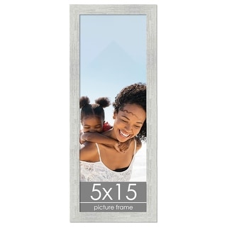 5x15 Frame White Wash Distressed - Aged Washed Wood Picture Frame ...