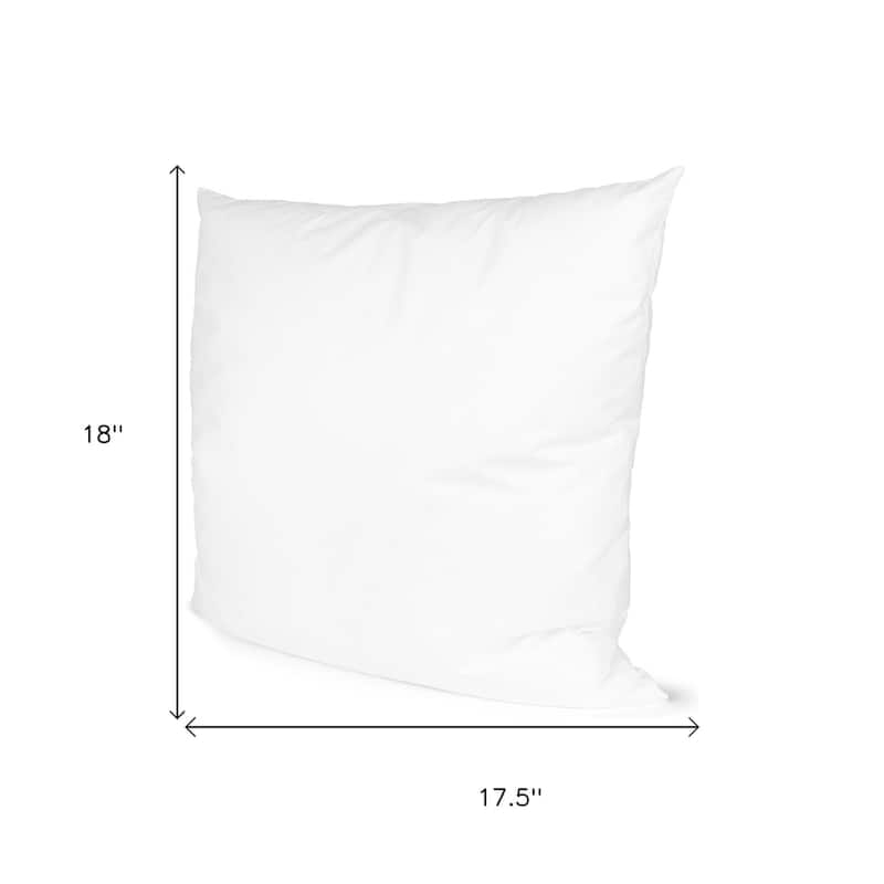 18" White Cotton Throw Pillow Insert