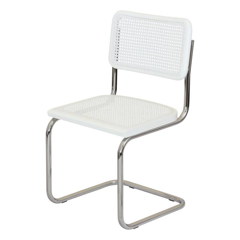 Breuer Chair Company Marcel Breuer Cesca Cane Cantilever Side Chair w/ Chrome Steel Frame (Various Wood & Cane Colors)