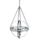 preview thumbnail 12 of 18, Crystal Orb Pendant Light Bohemian 4-Light Oil Bronze or Silver Luxury Chandelier