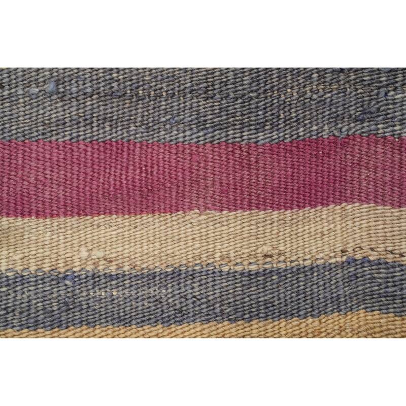 Hand Woven Oriental 100% Wool Carpet Southwestern Tribal Multi-Colored Kilim Area Rug - 7' 6'' X 4' 7''