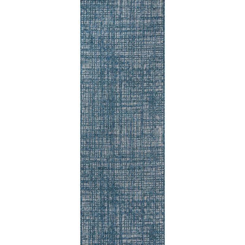 ECARPETGALLERY Machine Woven Nayah Indoor/Outdoor Area Rug - Blue - 2'0 x 10'0 - Runner
