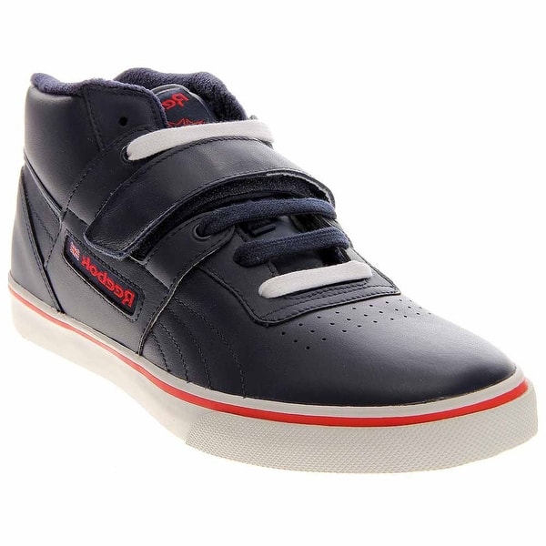 Shop Reebok Mens Workout Mid Strap Athletic Sneakers Free