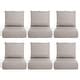 preview thumbnail 52 of 103, Pocassy 22"x24"x6" Thick Cushions Pillows Indoor & Outdoor Cushion 6 Set Seat & Back Cushion - Beige Cushion
