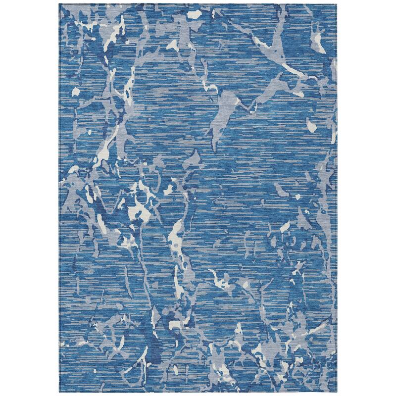 HomeRoots Striped Transitional Rectangle Outdoor Rug