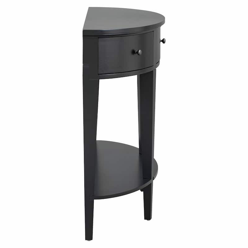 Modern Curved Console Table with 3 Drawers and 1 Shelf