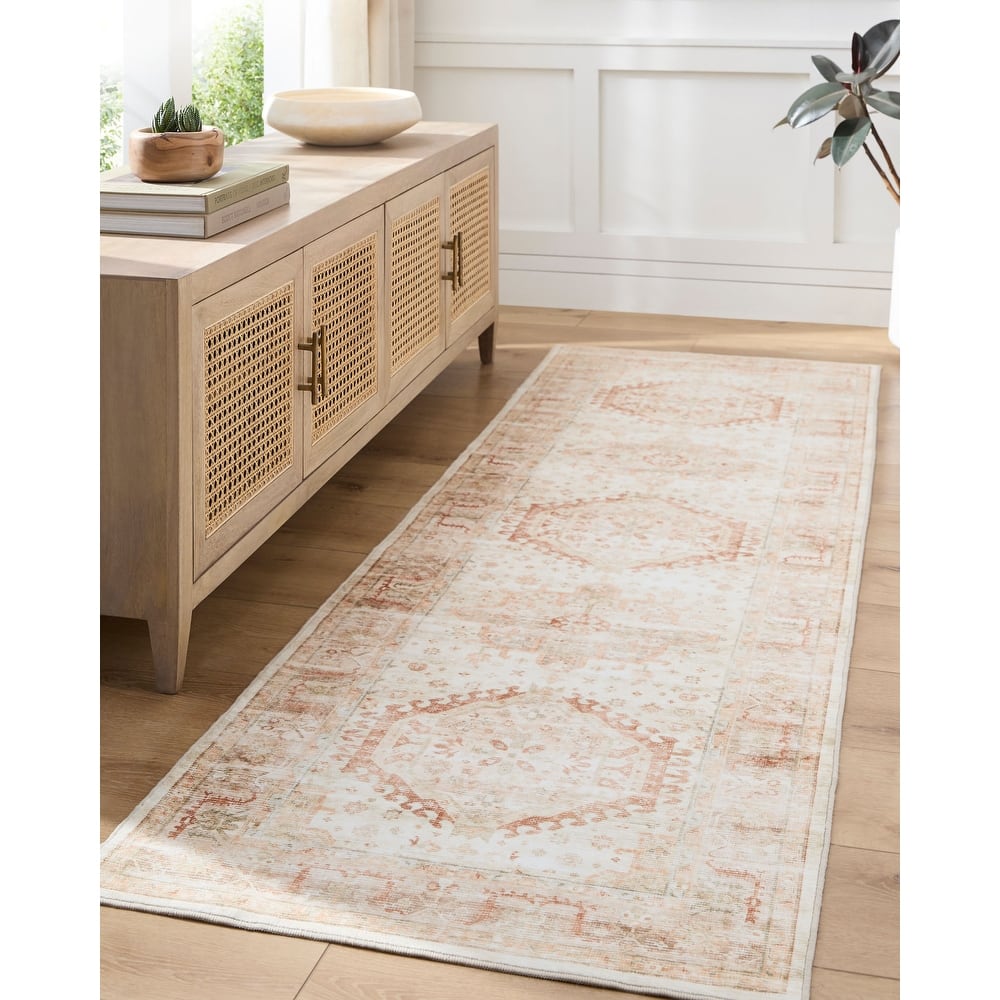 Livabliss Traditional Lavable Medallion Washable Area Rug