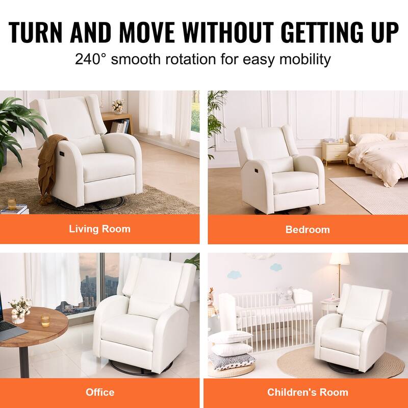 Electronic Power Recliner and Swivel Glider for Living Room, Bedroom