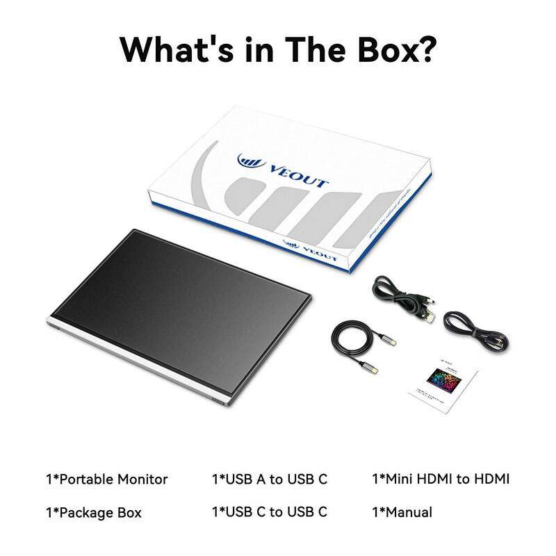 16 Inch Portable Monitor, 1920x1200P IPS Laptop Screen