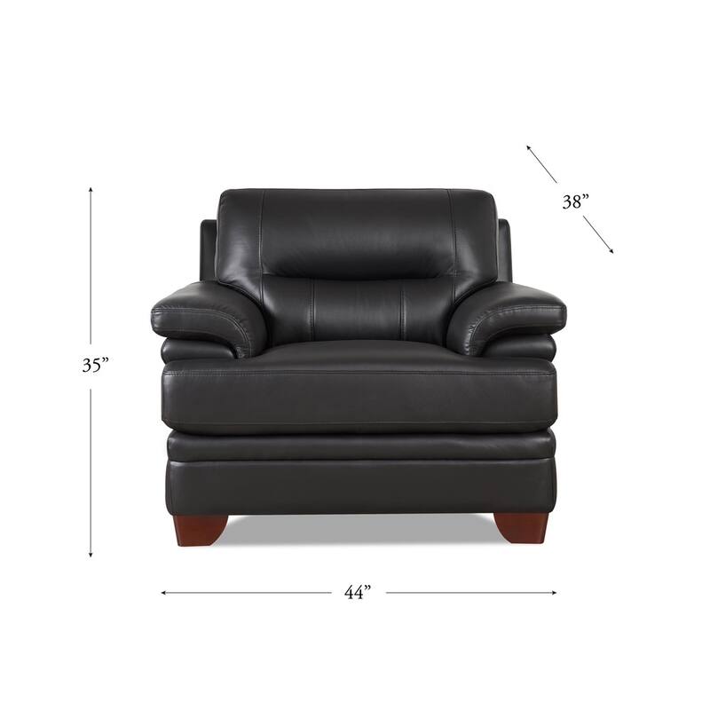 Hydeline Luxor Top Grain Leather Sofa and Chair Set