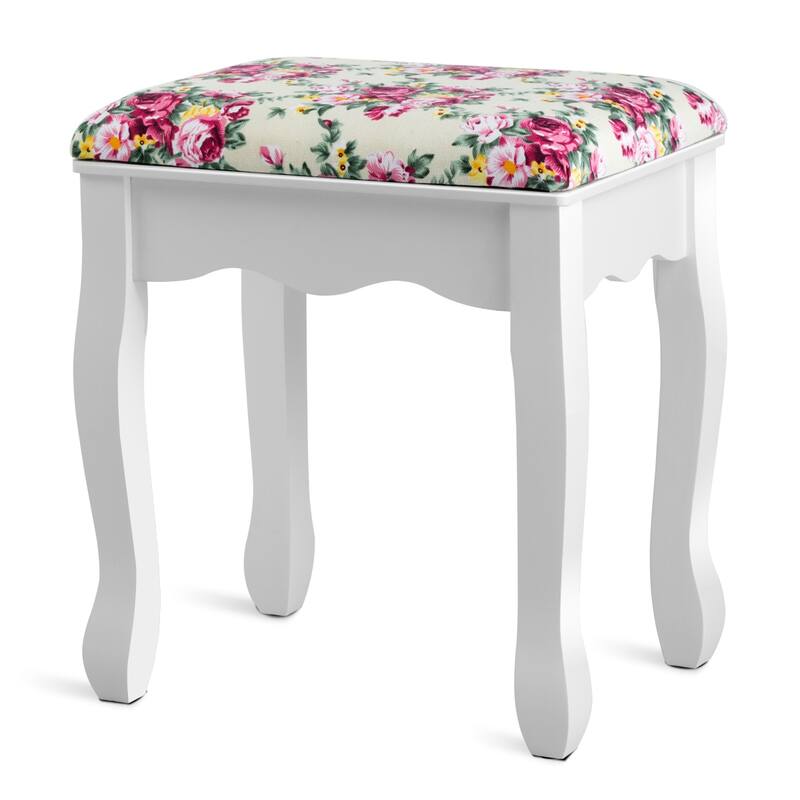 Costway Makeup Vanity Table Drawers Oval Dressing Table Kids Gift