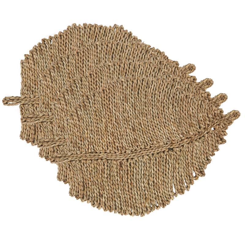 Leaf Design Sea Grass Placemats (Set of 4)