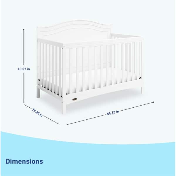 dimension image slide 1 of 2, Graco Paris 5-in-1 Convertible Crib