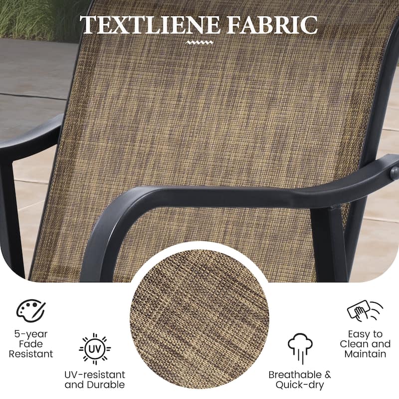 Lightweight Bar Height Barstools Outdoor Bar Stools Patio Bar Chairs - 21.3" W x 22.5" D x 44" H