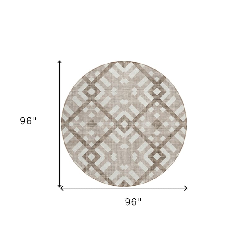 HomeRoots Geometric Transitional Rectangle Outdoor Rug