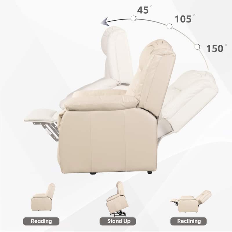 Artificial Leather Manual Massage Recliner Chair with Heated, Home