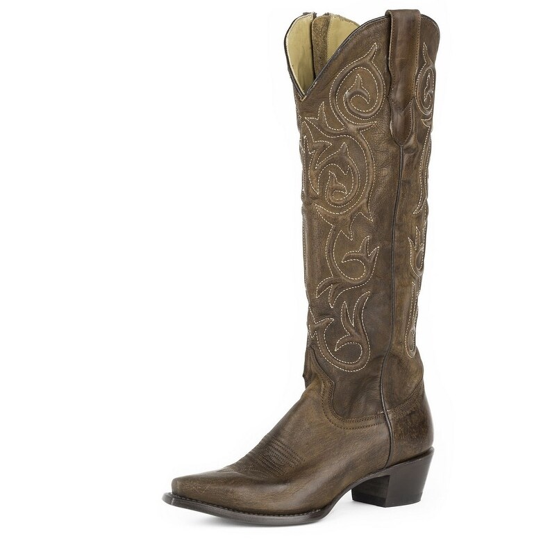 women's side zipper cowboy boots