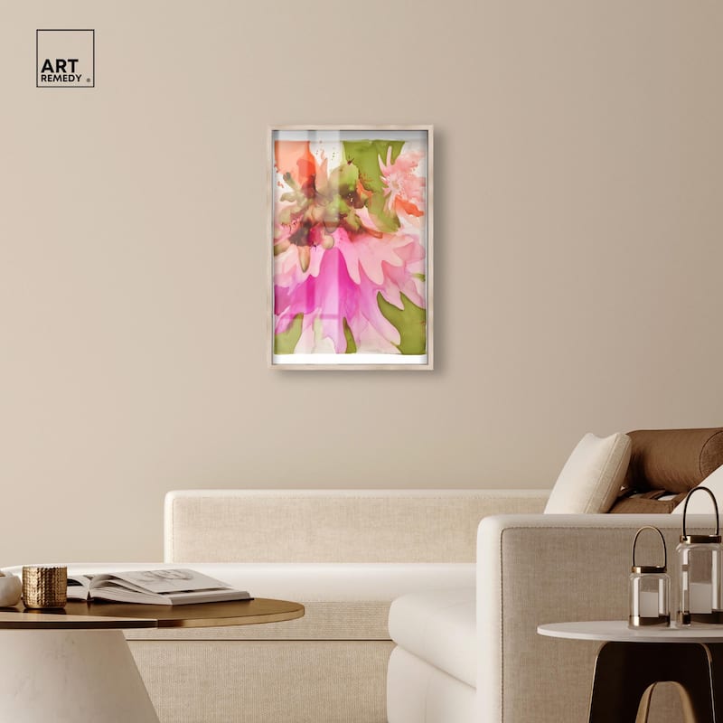Vibrant Fluidity Floral I Shadowbox by Art Remedy