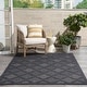 preview thumbnail 72 of 99, Nourison Easy Care Indoor/Outdoor Moroccan Trellis Area Rug 4' x 6' - Charcoal/Black