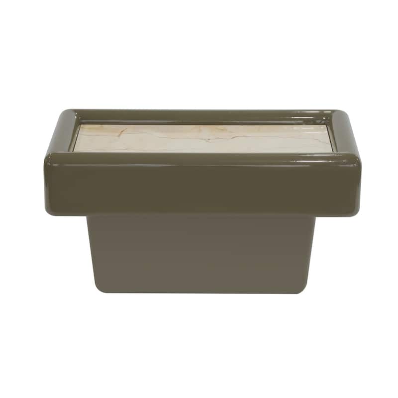 Gattis Home High Glossy Marble End Table