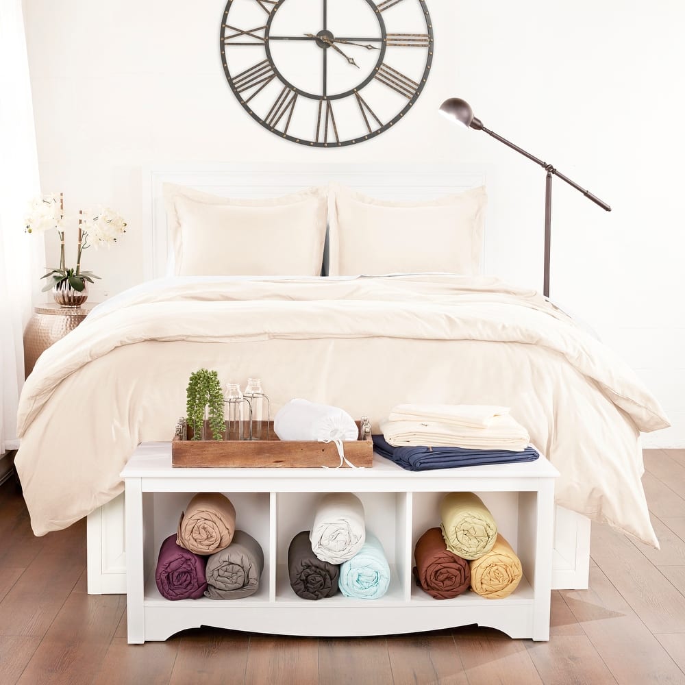 Luxury 3 Piece Solid Duvet Cover Set by Simply Soft