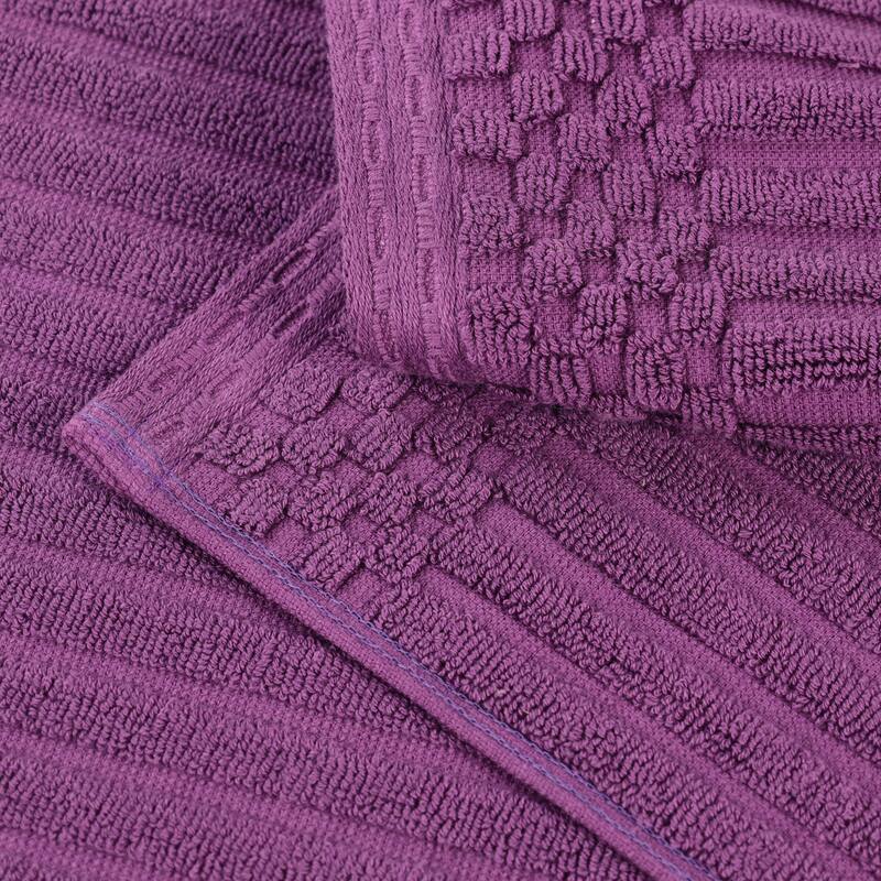 Superior Soho Ribbed Cotton Bath Towel Set of 2