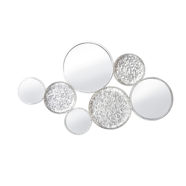 Metal 39" Mirrored Wall Decor, Silver, Wb
