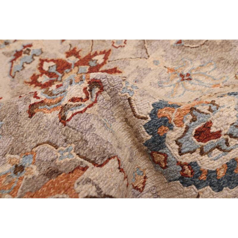 ECARPETGALLERY Flat-Weave Lahor Finest Grey Wool Tapestry Kilim - 2'6 x 9'10