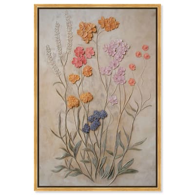 Sculpted Flora Frieze III Canvas by Art Remedy