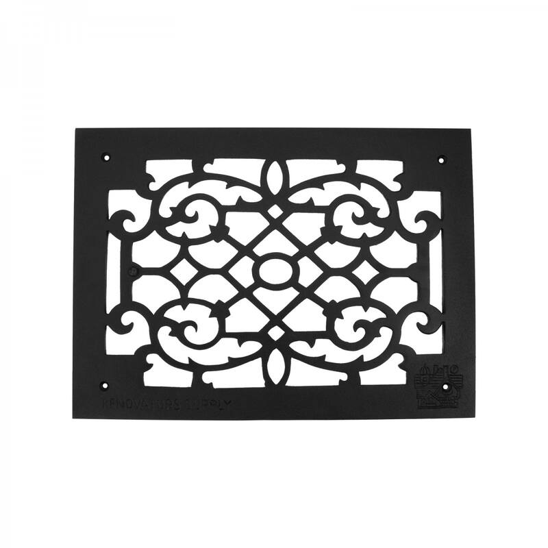 Black Air Vent Registers, Grilles & Vents 14" X 10" Cast Aluminum Wall/Ceiling/Floor Vent Register