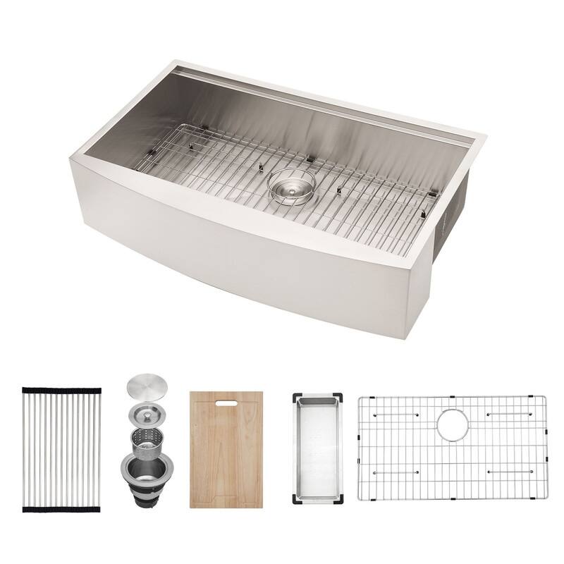 30x21 Inch Single Rectangular Farmhouse Apron Front Kitchen Sink