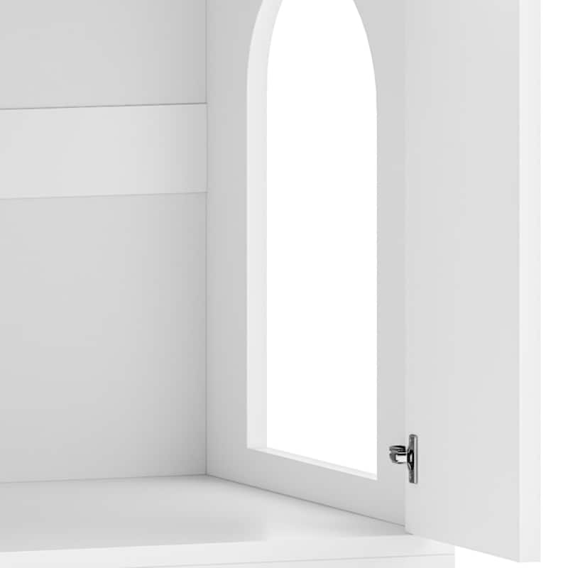 Hidden Cat Litter Box Enclosure Furniture Tall Storage Cabinet with Charging Station