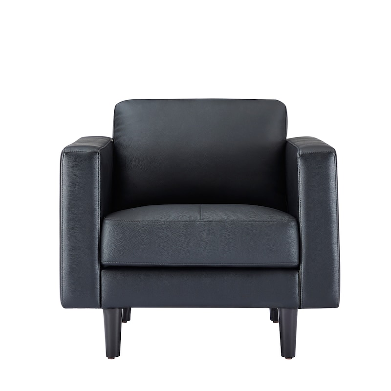 Premium Cowhide Leather Chair With High Density Cushions and Large Seating Space
