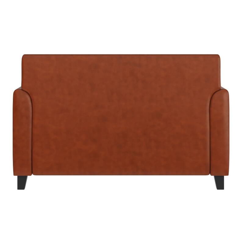 LeatherSoft Loveseat with Clean Line Stitched Frame