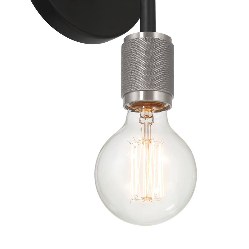 Maxim Metal Exposed 2-Bulb Wall Sconce - 6.4"L x 5.0"W x 19.0"H