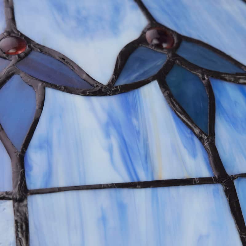 River of Goods Allistar Stained Glass and Resin 3-light 64-inch High Downlight Floor Lamp - 20"L x 20"W x 64"H