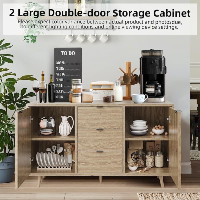 Sideboard Buffet Cabinet with Storage, Coffee Bar Cabinet